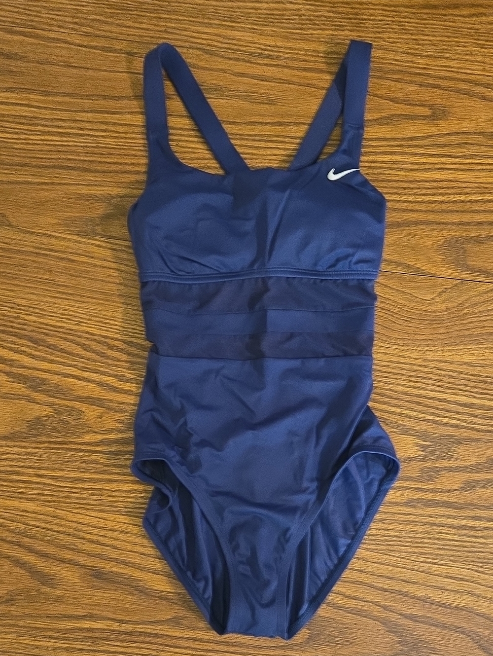 Nike Women's Deep Blue One-Piece Swimsuit with Logo